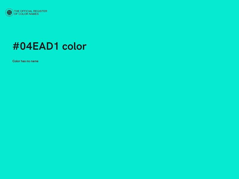 #04EAD1 color image