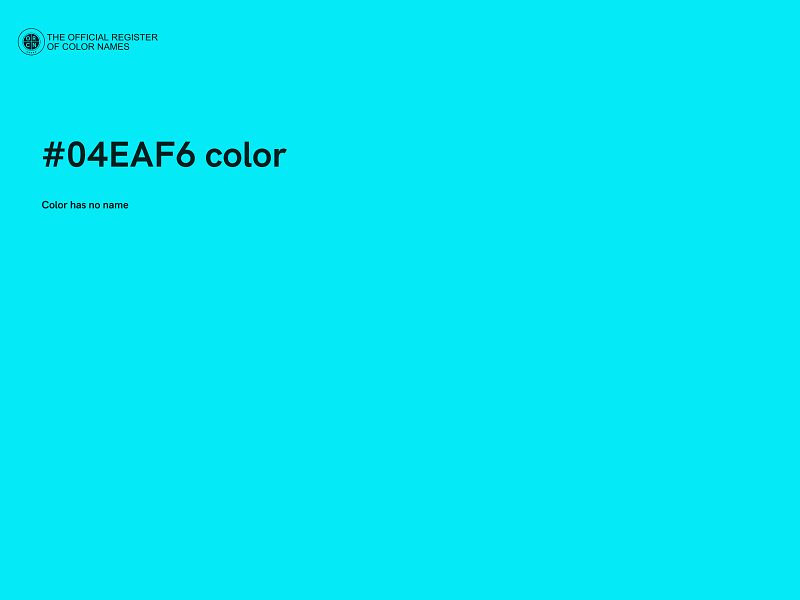 #04EAF6 color image
