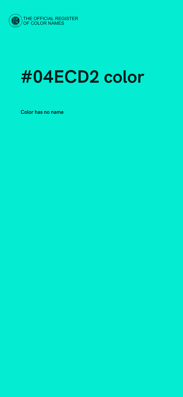 #04ECD2 color image