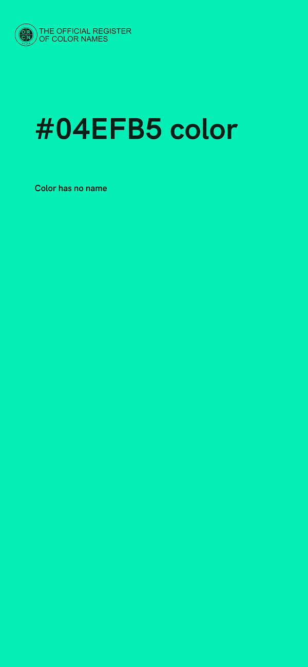 #04EFB5 color image