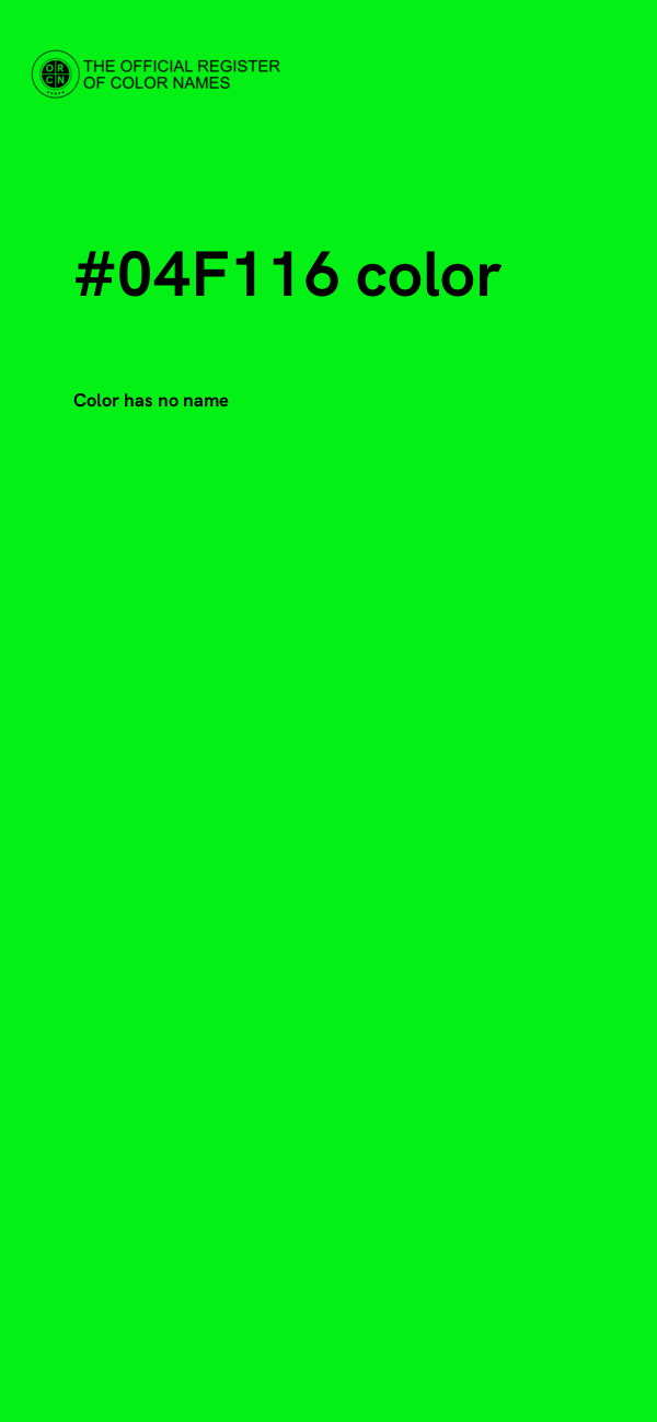 #04F116 color image