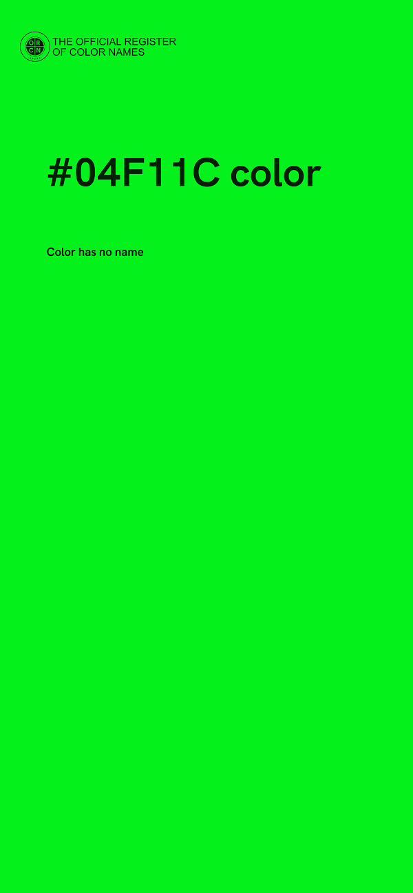 #04F11C color image
