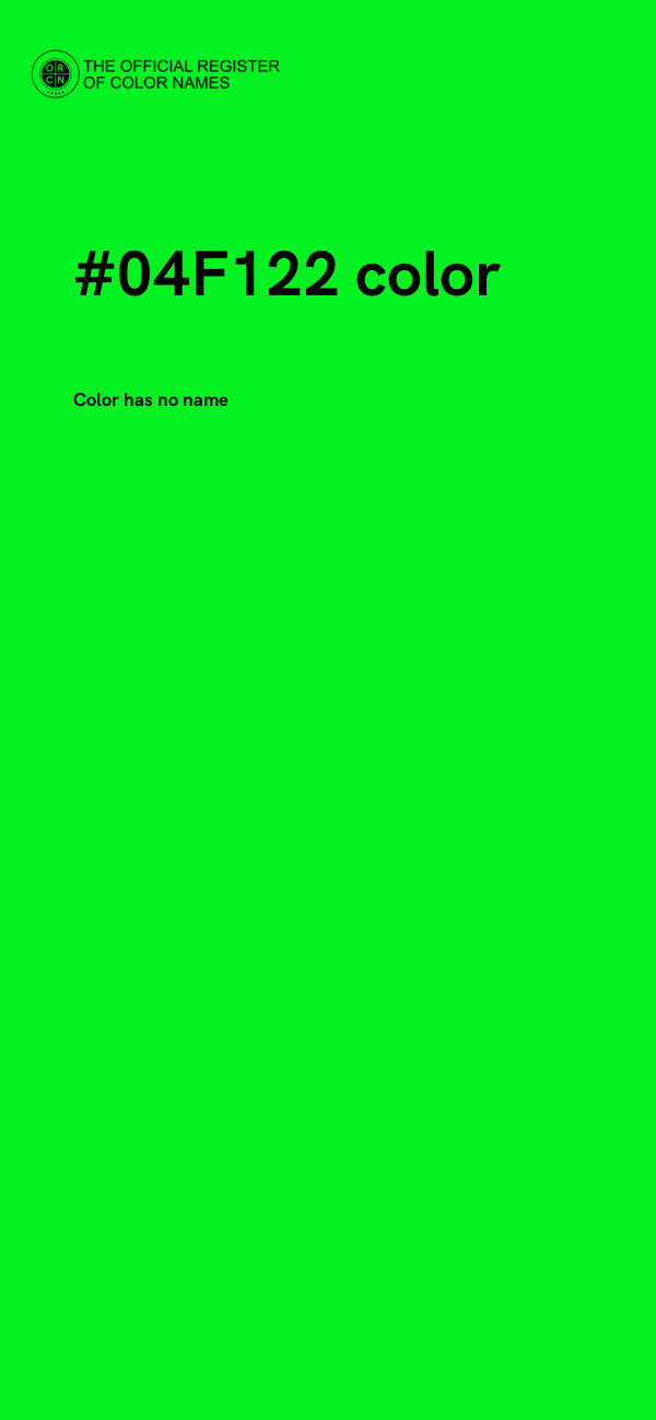 #04F122 color image