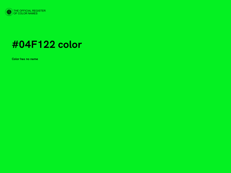 #04F122 color image