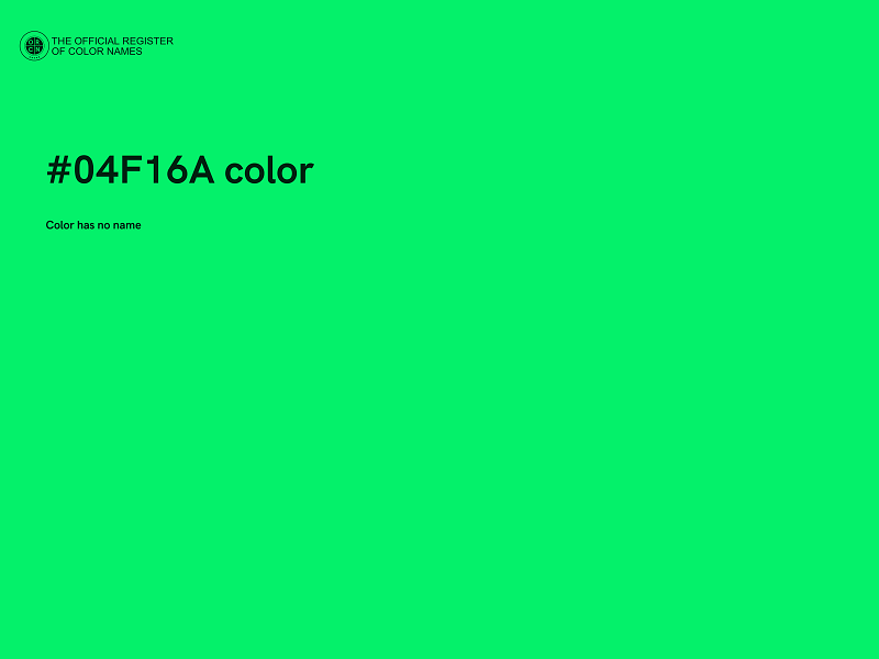 #04F16A color image