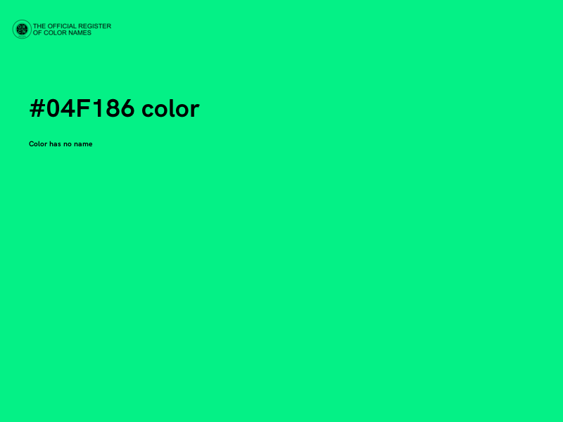 #04F186 color image