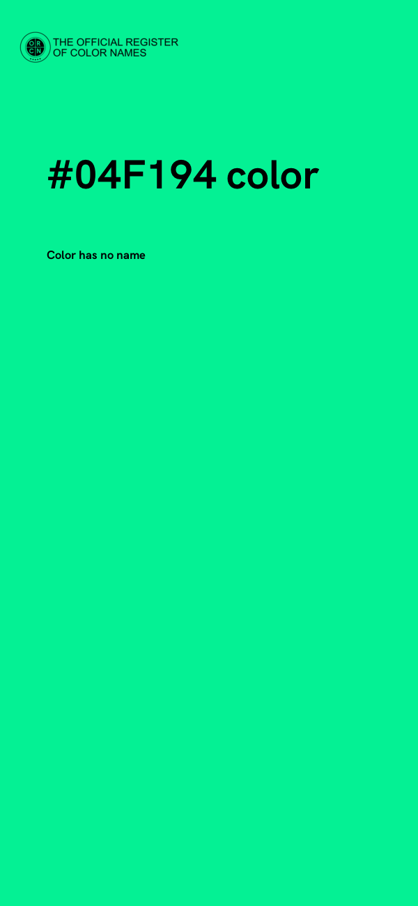 #04F194 color image