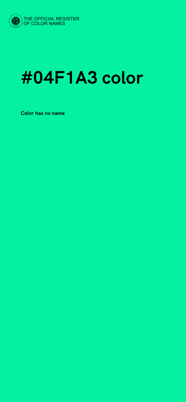 #04F1A3 color image