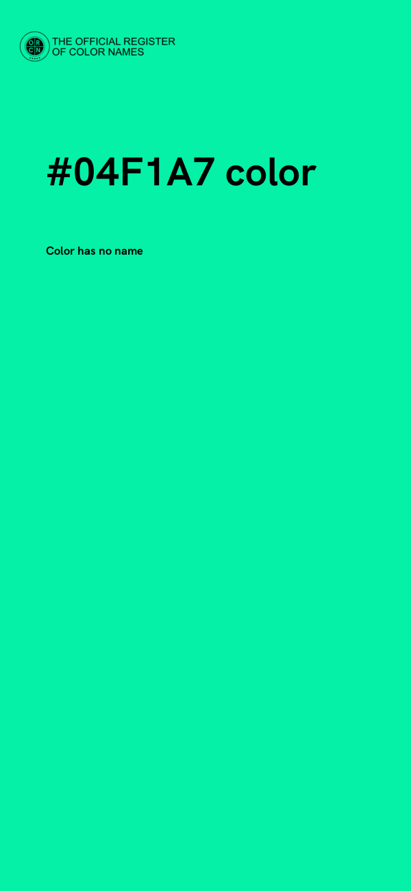#04F1A7 color image