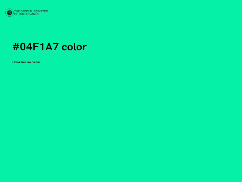 #04F1A7 color image
