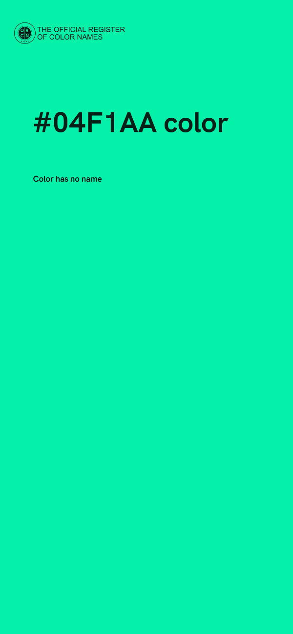 #04F1AA color image