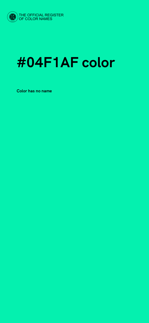 #04F1AF color image