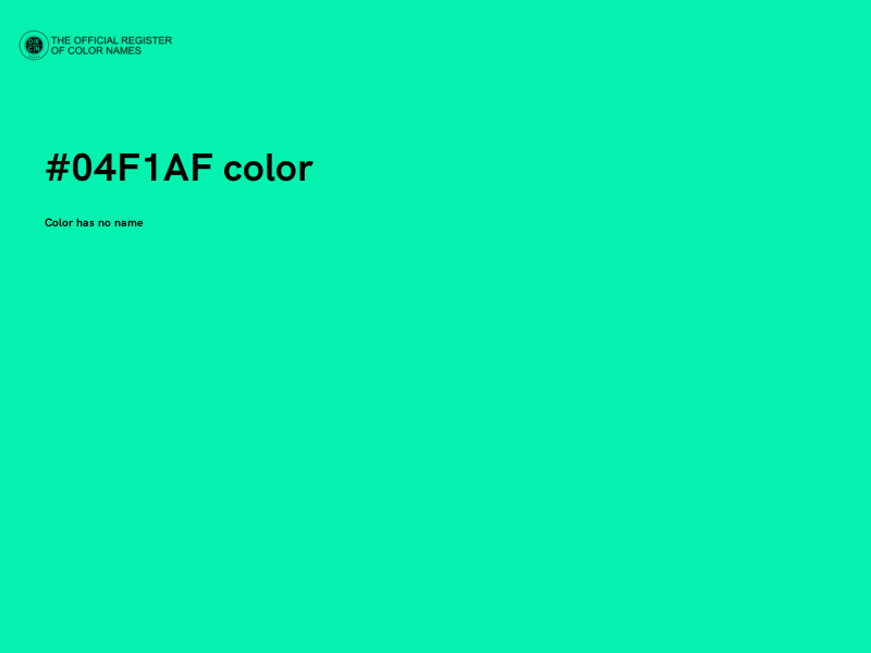 #04F1AF color image