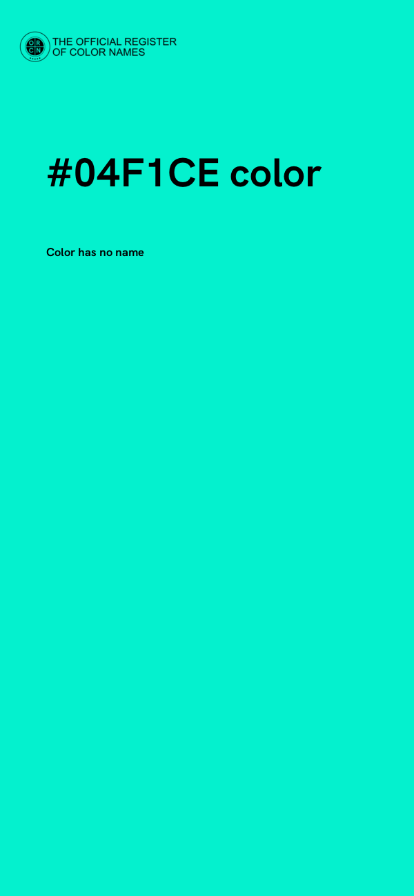 #04F1CE color image