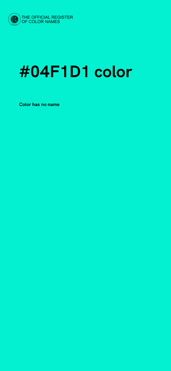 #04F1D1 color image