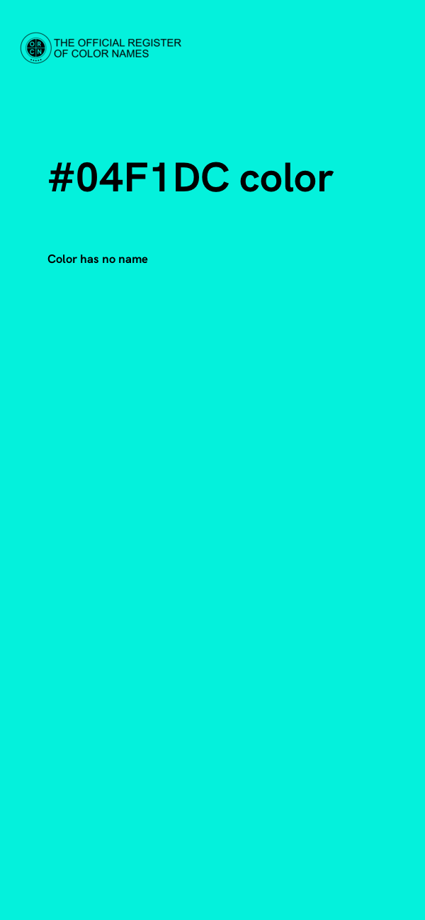 #04F1DC color image