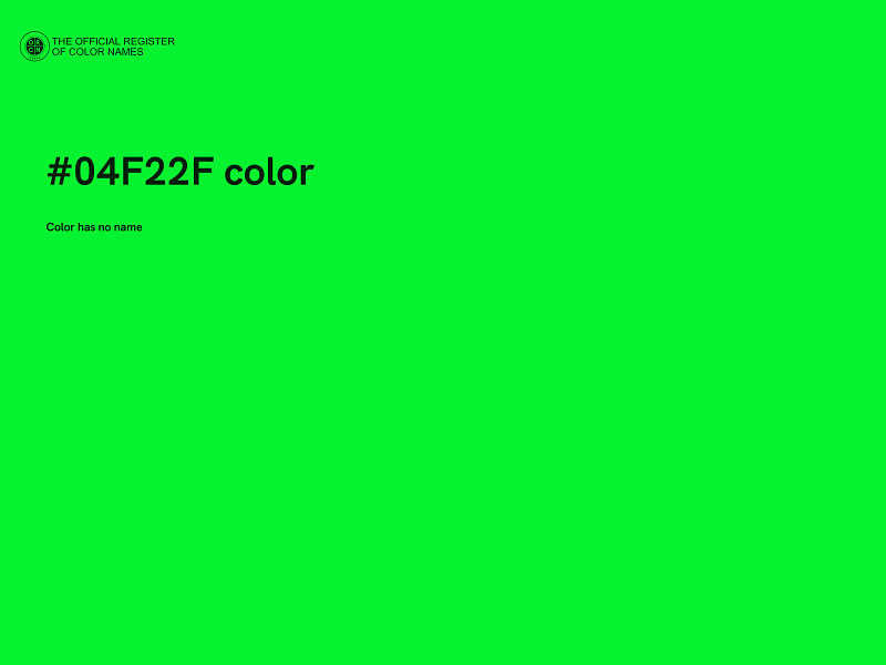 #04F22F color image