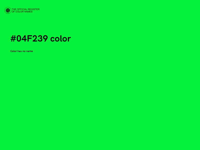 #04F239 color image