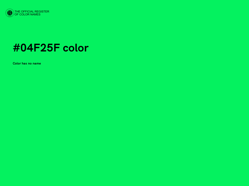 #04F25F color image