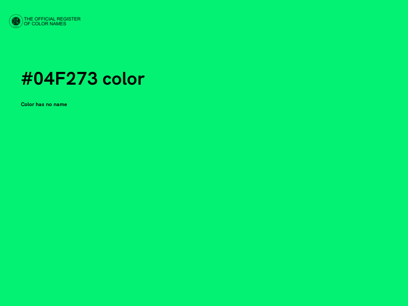 #04F273 color image