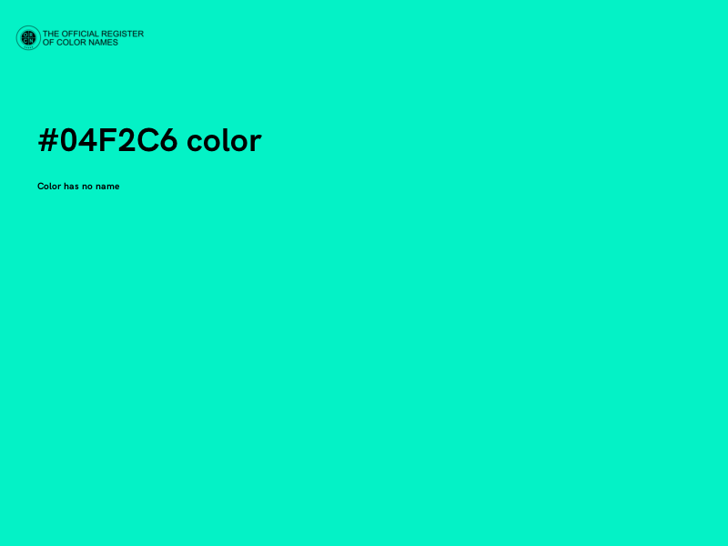 #04F2C6 color image