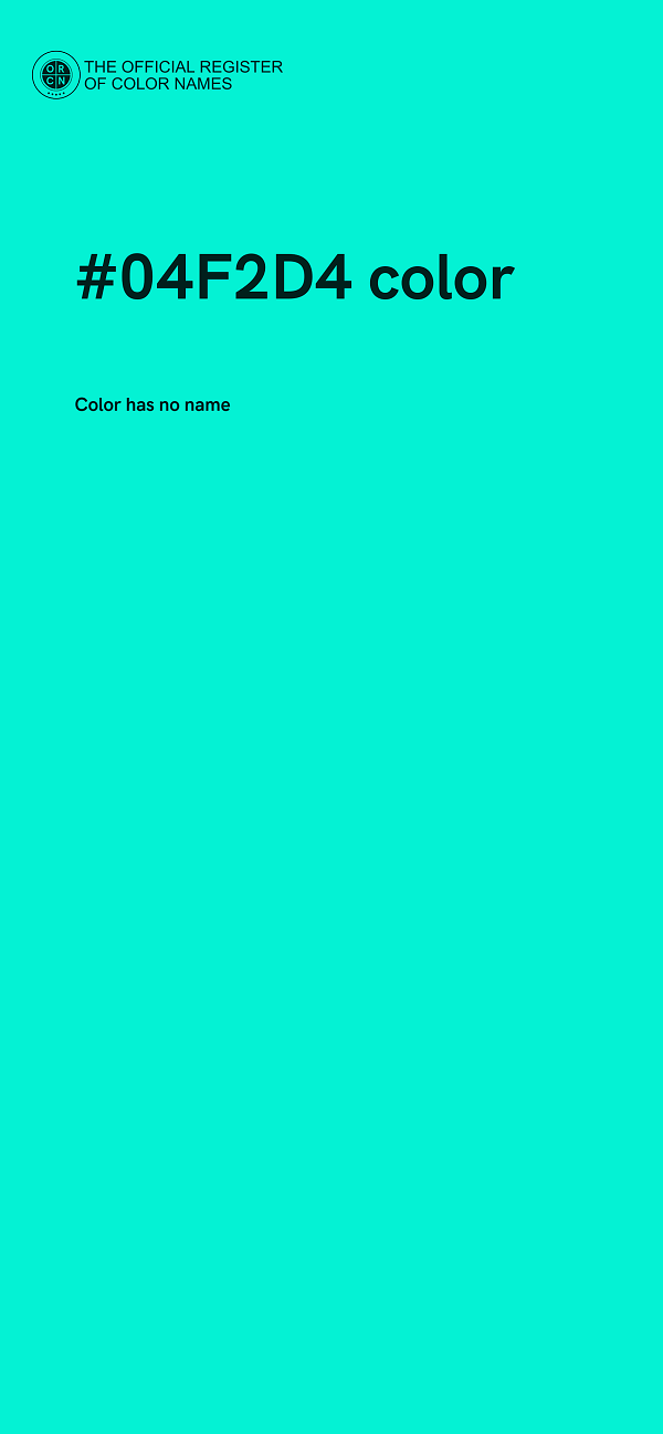 #04F2D4 color image