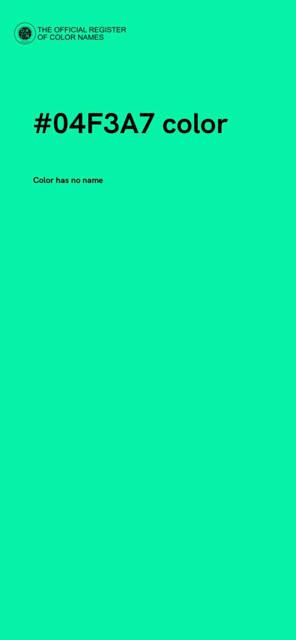 #04F3A7 color image