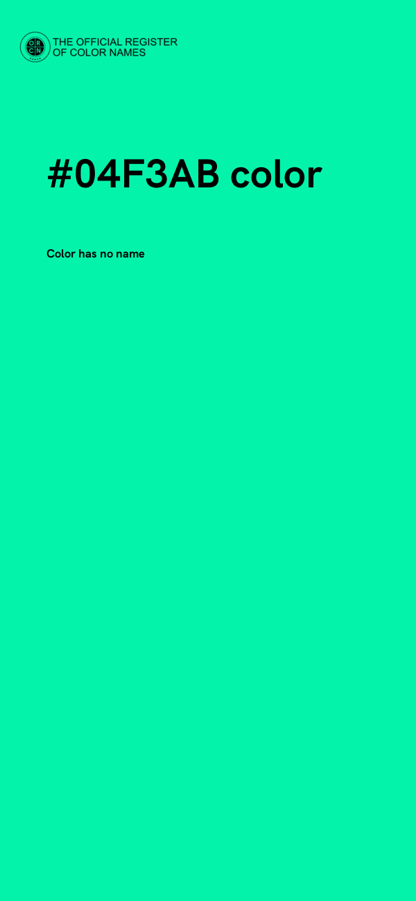 #04F3AB color image