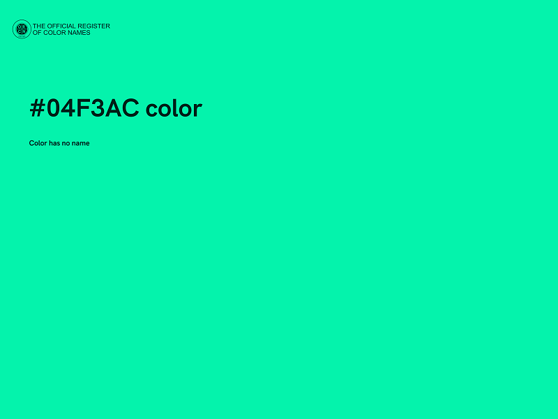 #04F3AC color image