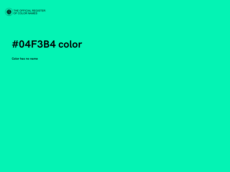 #04F3B4 color image