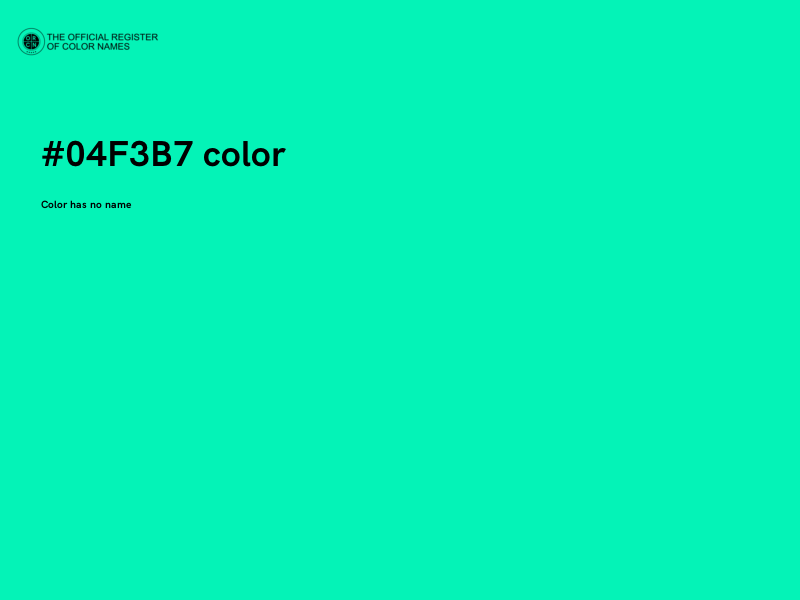 #04F3B7 color image
