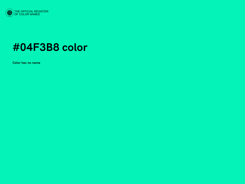 #04F3B8 color image