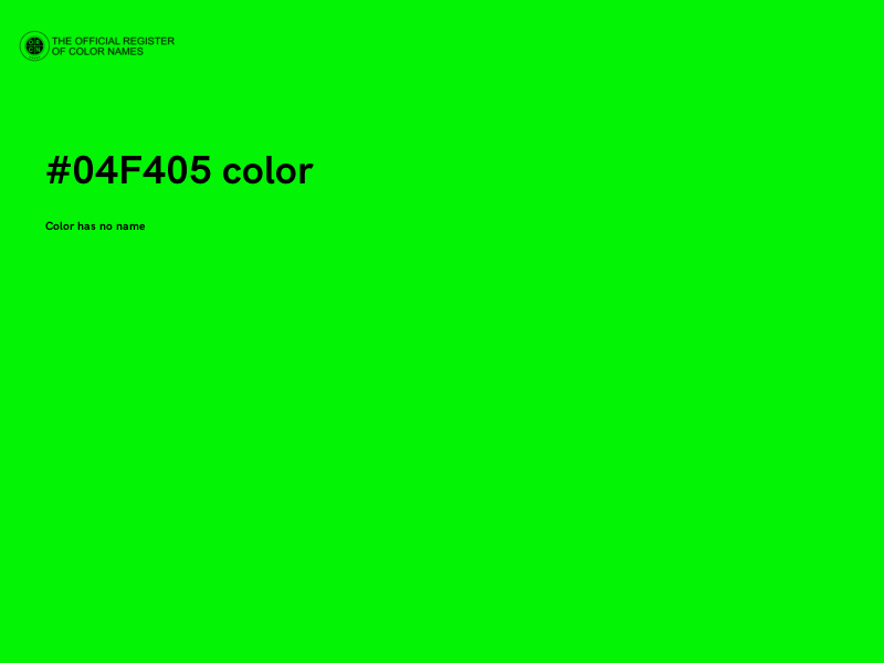#04F405 color image