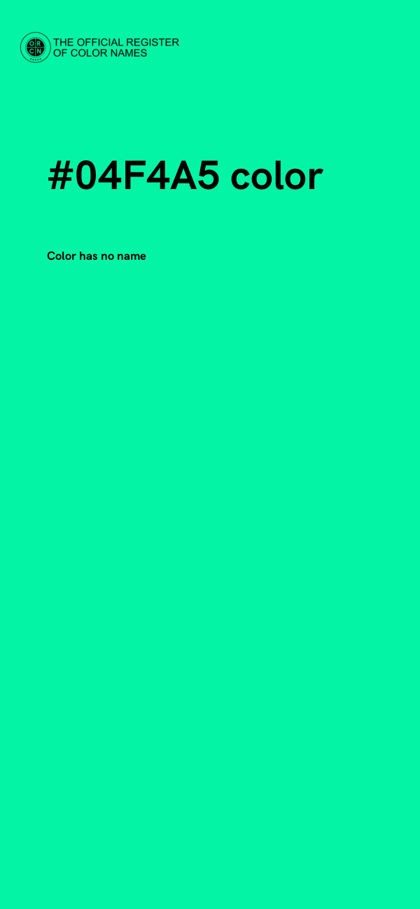 #04F4A5 color image