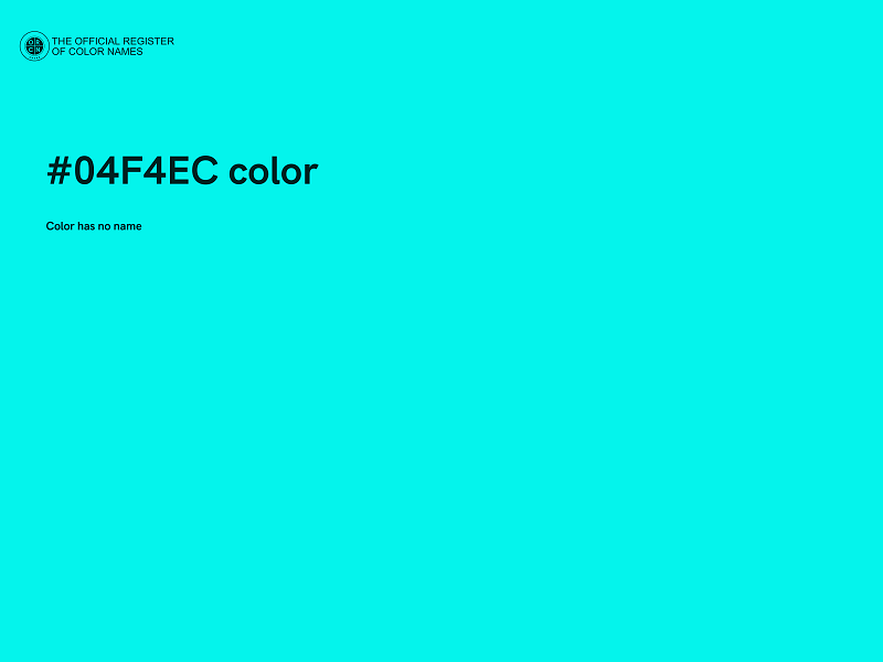 #04F4EC color image