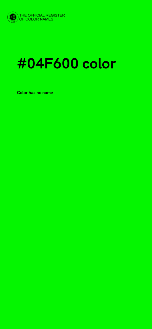 #04F600 color image
