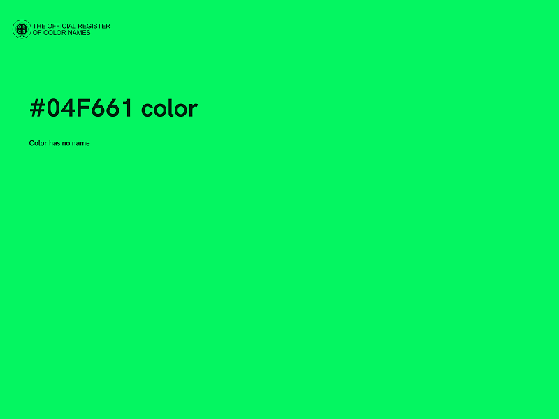 #04F661 color image