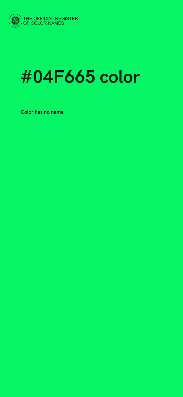 #04F665 color image