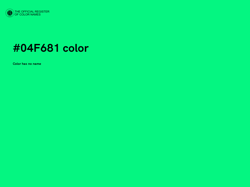 #04F681 color image