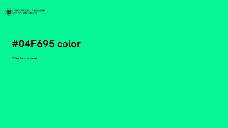 #04F695 color image