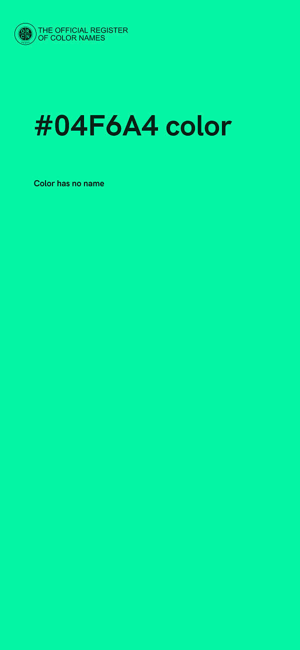 #04F6A4 color image