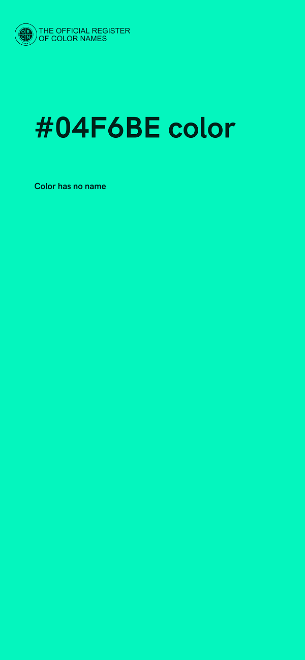 #04F6BE color image