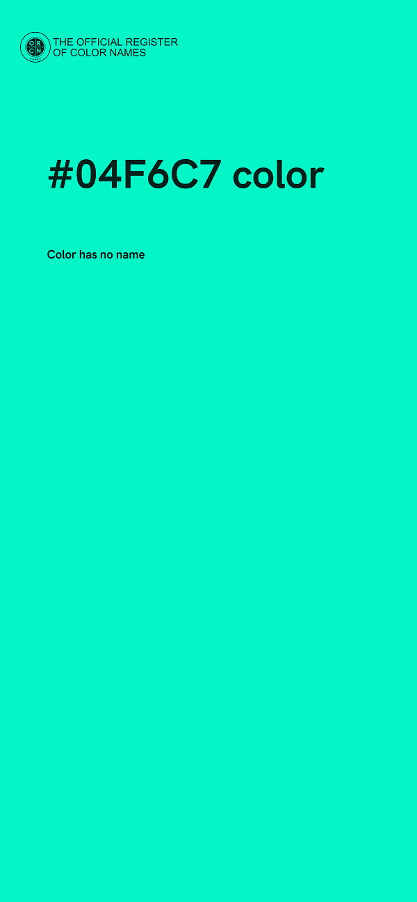 #04F6C7 color image