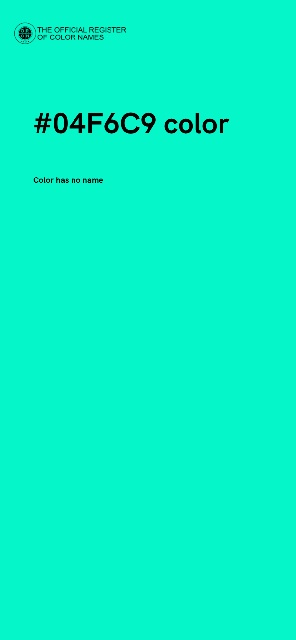 #04F6C9 color image