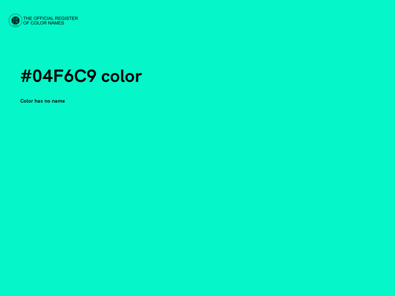 #04F6C9 color image