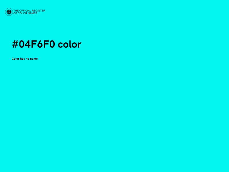 #04F6F0 color image