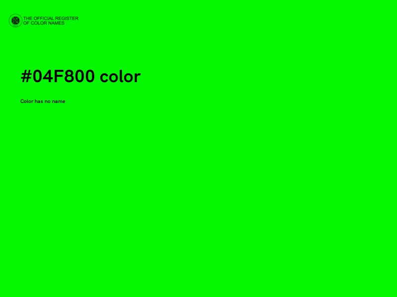 #04F800 color image