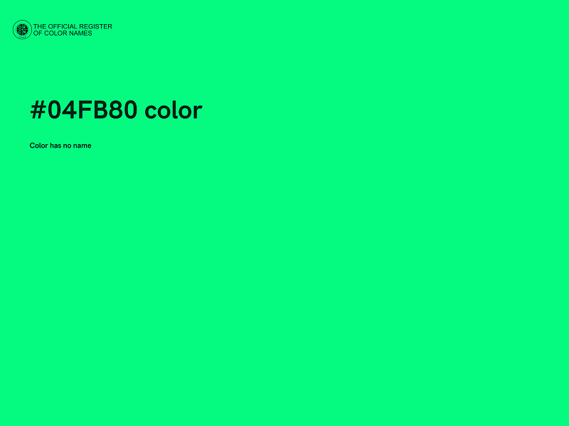 #04FB80 color image