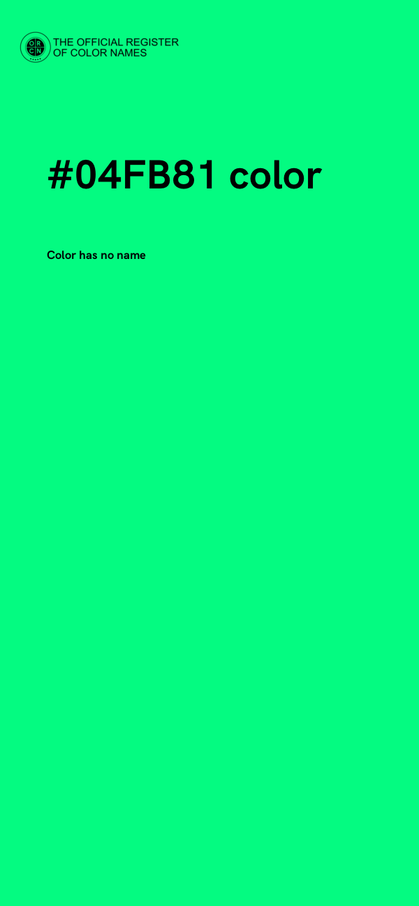 #04FB81 color image