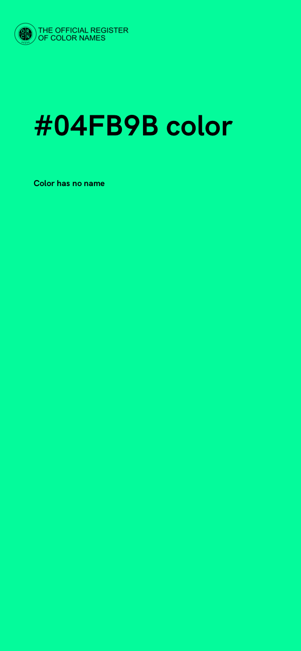 #04FB9B color image